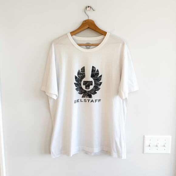 Belstaff Other - Belstaff Coteland 2.0 Logo Print Crew Neck Short Sleeve T-Shirt White 2XL